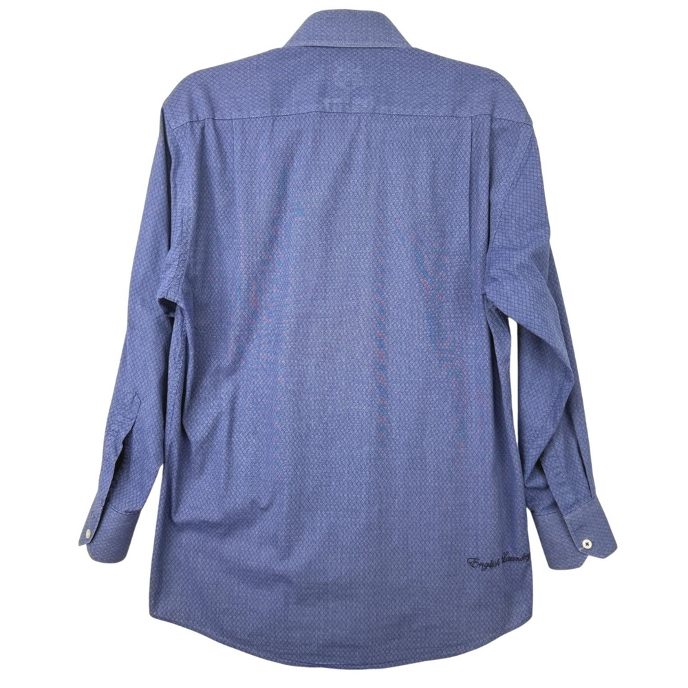English Laundry Men's Long Sleeve Button Up Logo Flip Cuff Shirt Size 15 - 32/33 - Picture 3 of 12
